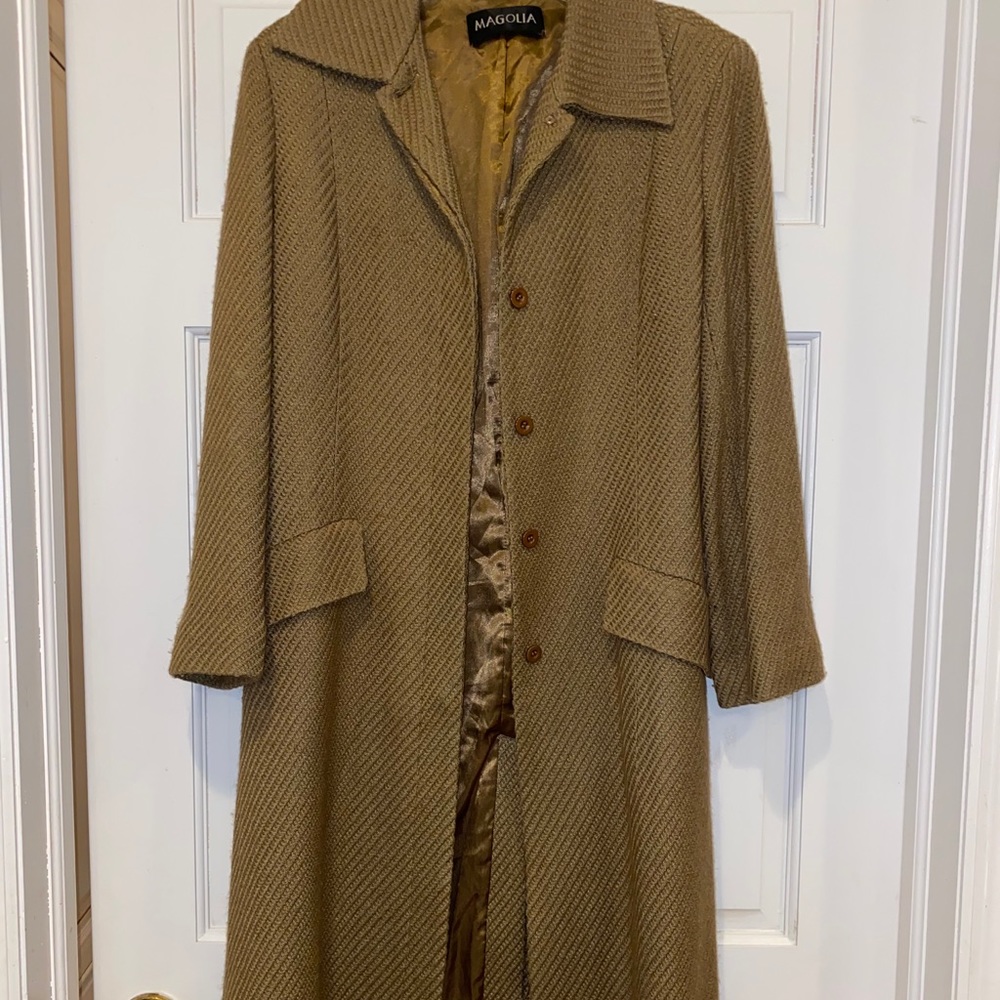 Long Olive Top Coat
